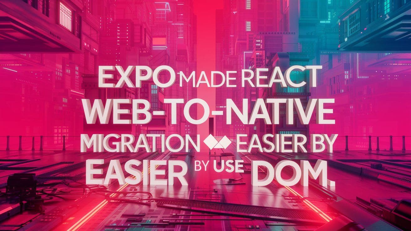 Expo Made React Web-to-Native Migration easier by "Use Dom"