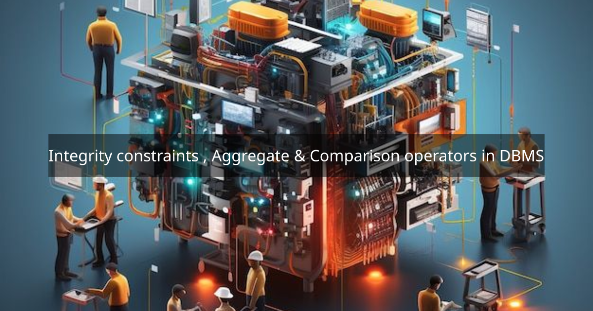 Integrity constraints , Aggregate & Comparison operators in DBMS