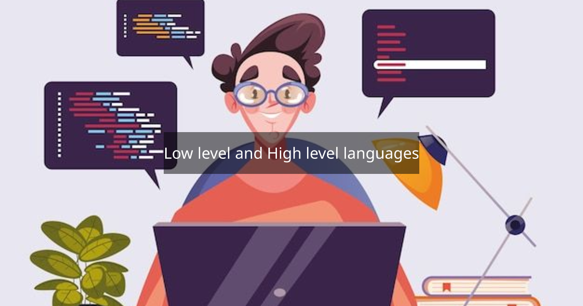 Low level and High level languages image.